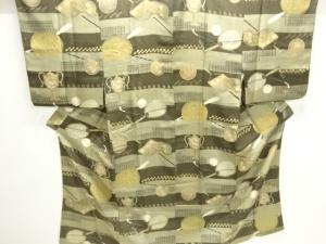 アンティーク　スポーツ・トロフィー模様男物長襦袢